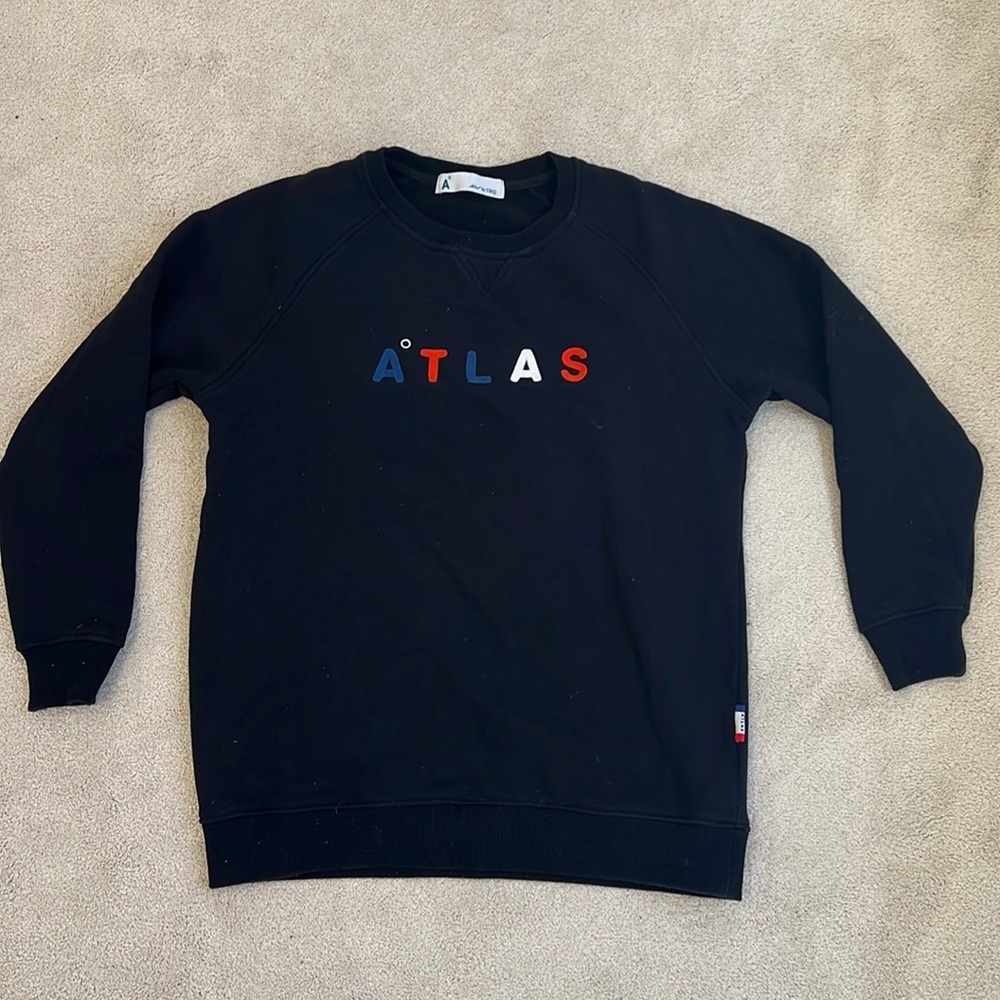 RARE Atlas by Ubiq Embroidered Crew Neck Sweatshirt Large